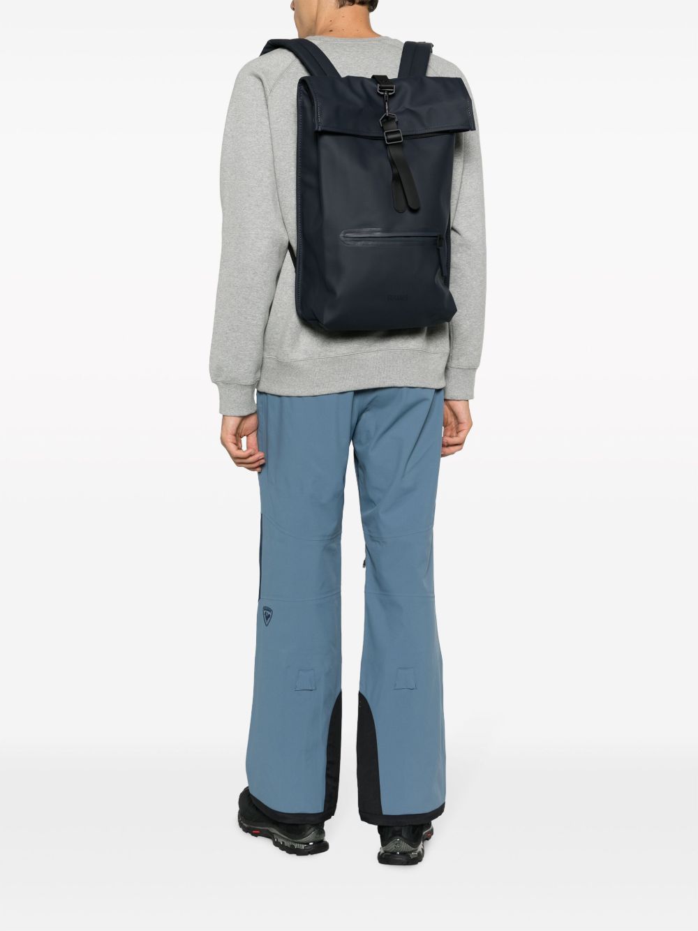 Zaino con fibbia in blu Rains - unisex 