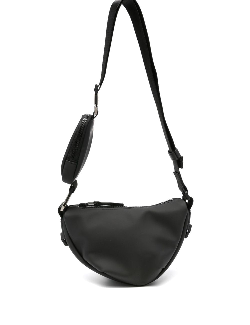 Borsa a tracolla con zip in nero Rains - unisex 