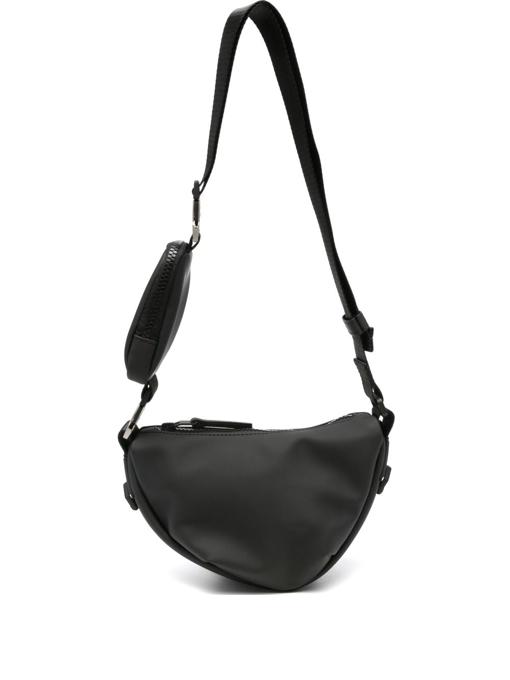 Borsa a tracolla con zip in nero Rains - unisex 