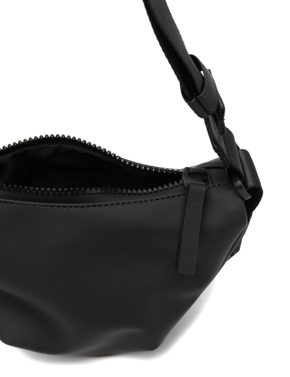Borsa a tracolla con zip in nero Rains - unisex 