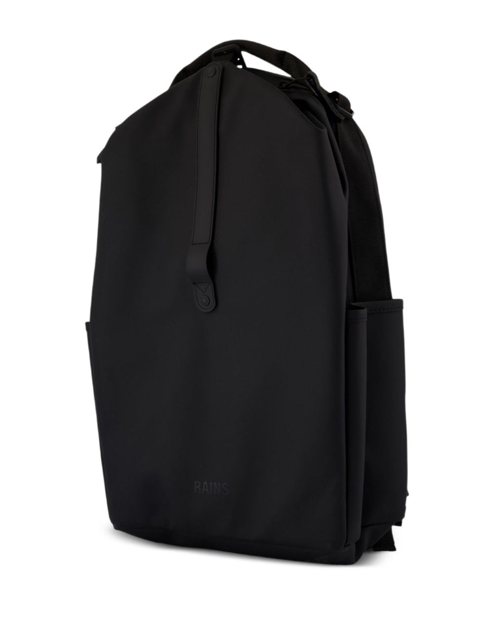 Zaino con clip sul davanti in nero Rains - unisex 