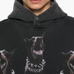 Felpa Thoroughbred con cappuccio in nero Represent - uomo 