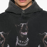 Felpa Thoroughbred con cappuccio in nero Represent - uomo 