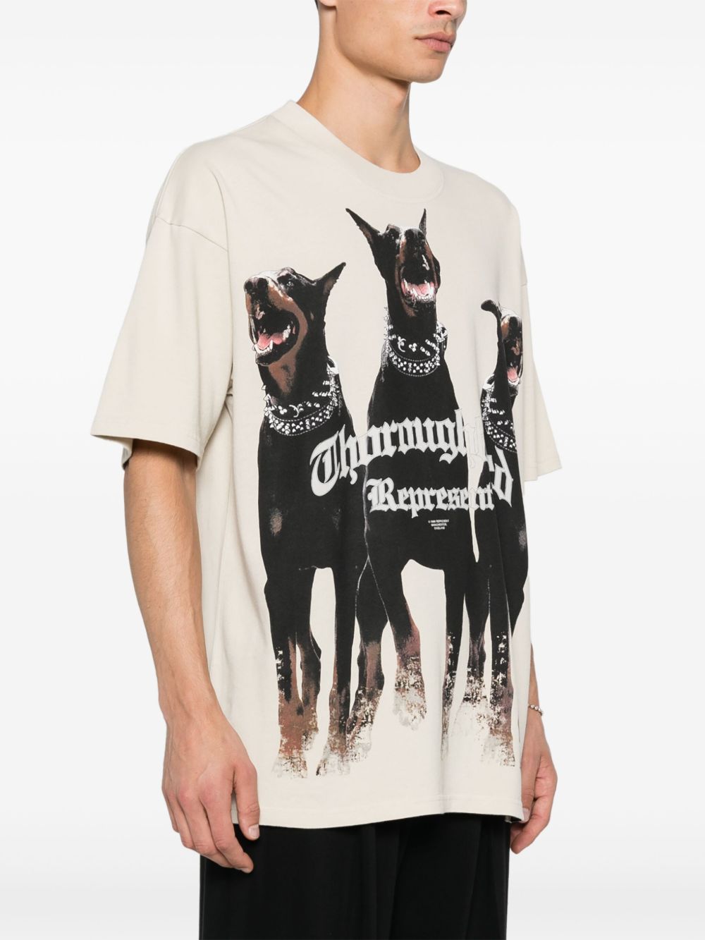 T-shirt Thoroughbred in bianco Represent - uomo 