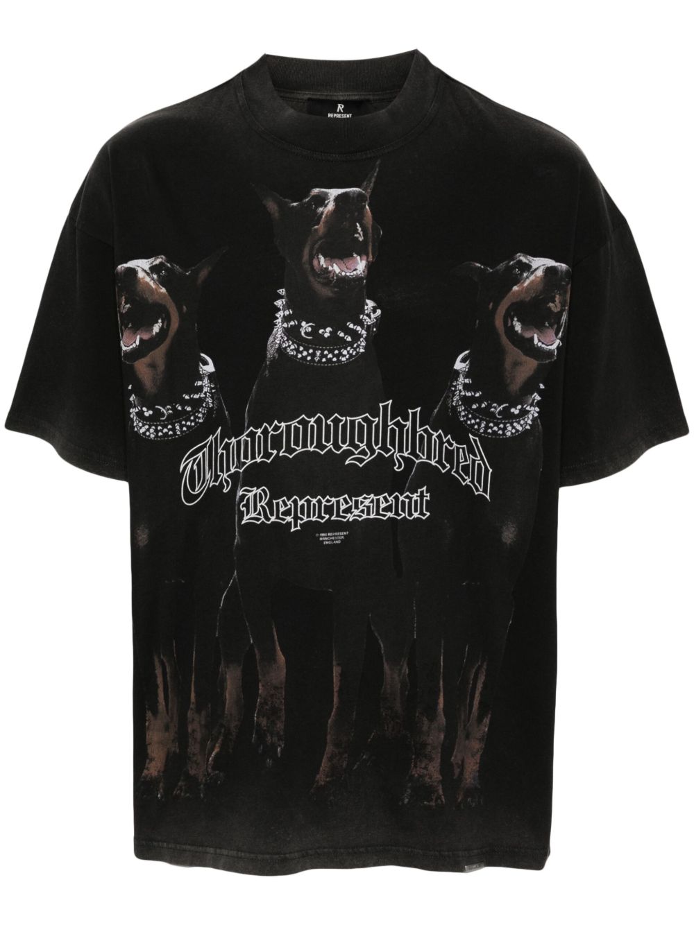 T-shirt Thoroughbred in nero Represent - uomo 