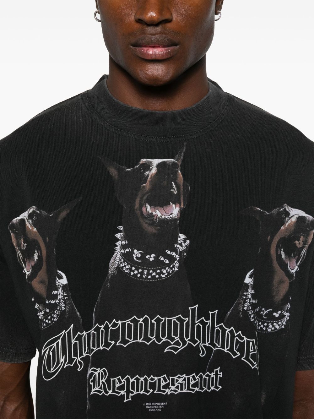 T-shirt Thoroughbred in nero Represent - uomo 