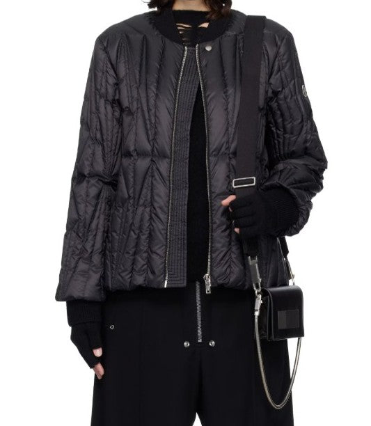 Giacca trapuntata geocamo in nero Rick Owens x Moncler - unisex<BR/> 