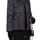 Giacca trapuntata geocamo in nero Rick Owens x Moncler - unisex<BR/> 