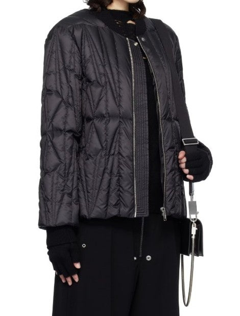 Giacca trapuntata geocamo in nero Rick Owens x Moncler - unisex<BR/> 