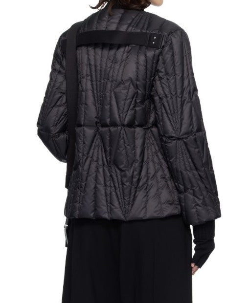 Giacca trapuntata geocamo in nero Rick Owens x Moncler - unisex<BR/> 