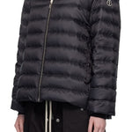 Giacca con cappuccio ziplock in nero Rick Owens x Moncler - unisex<BR/> 