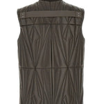 Gilet trapuntato geocamo in marrone Rick Owens x Moncler - unisex<BR/> 