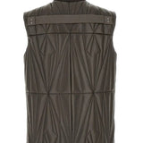 Gilet trapuntato geocamo in marrone Rick Owens x Moncler - unisex<BR/> 