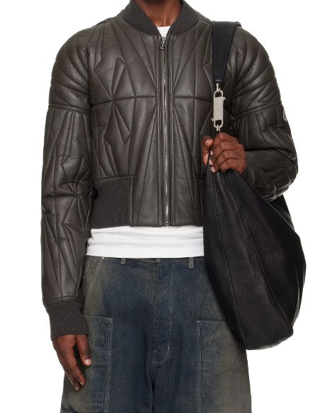 Giacca crop geocamo in marrone Rick Owens x Moncler - unisex<BR/> 