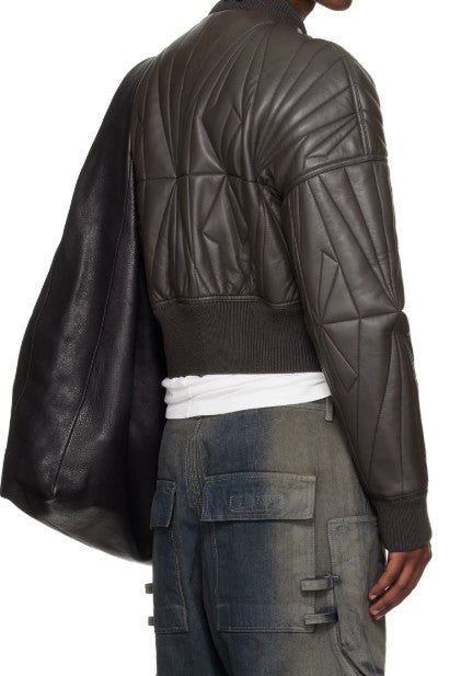 Giacca crop geocamo in marrone Rick Owens x Moncler - unisex<BR/> 