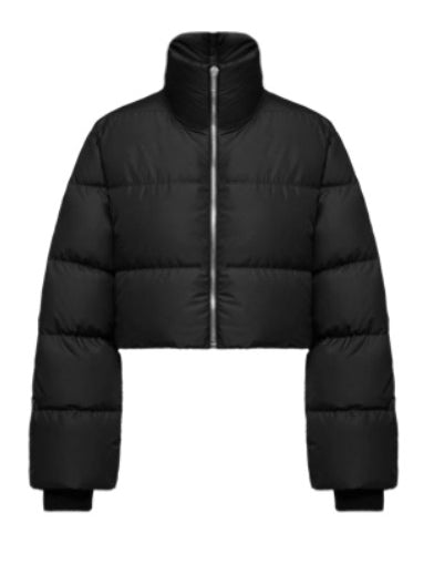 Giacca cyclopic crop in nero Rick Owens x Moncler - unisex<BR/><BR/> 