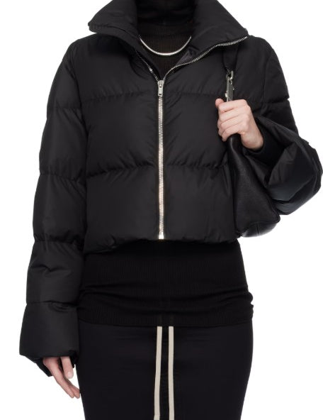 Giacca cyclopic crop in nero Rick Owens x Moncler - unisex<BR/><BR/> 