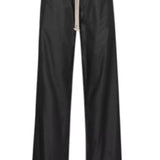 Pantaloni a gamba dritta con coulisse in nero Rick Owens x Moncler - uomo 