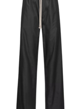 Pantaloni a gamba dritta con coulisse in nero Rick Owens x Moncler - uomo 