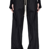 Pantaloni a gamba dritta con coulisse in nero Rick Owens x Moncler - uomo 