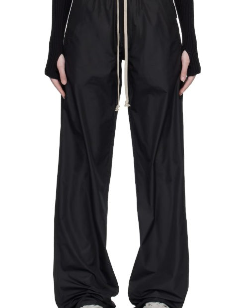 Pantaloni a gamba dritta con coulisse in nero Rick Owens x Moncler - uomo 