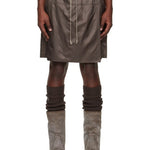 Shorts kilt al ginocchio in marrone Rick Owens x Moncler - unisex<BR/> 