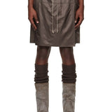 Shorts kilt al ginocchio in marrone Rick Owens x Moncler - unisex<BR/> 