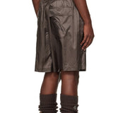 Shorts kilt al ginocchio in marrone Rick Owens x Moncler - unisex<BR/> 