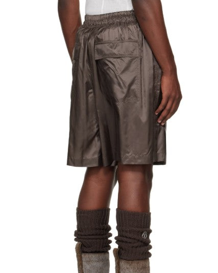 Shorts kilt al ginocchio in marrone Rick Owens x Moncler - unisex<BR/> 