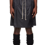 Shorts kilt al ginocchio in nero Rick Owens x Moncler - unisex<BR/> 
