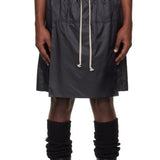Shorts kilt al ginocchio in nero Rick Owens x Moncler - unisex<BR/> 
