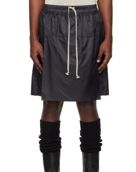 Shorts kilt al ginocchio in nero Rick Owens x Moncler - unisex<BR/> 