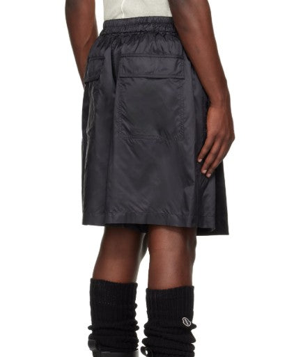Shorts kilt al ginocchio in nero Rick Owens x Moncler - unisex<BR/> 