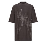 T-shirt a maniche corte jumbo in grigio Rick Owens x Moncler - unisex 