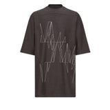 T-shirt a maniche corte jumbo in grigio Rick Owens x Moncler - unisex 