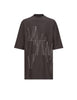 T-shirt a maniche corte jumbo in grigio Rick Owens x Moncler - unisex
