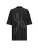T-shirt a maniche corte jumbo in nero Rick Owens x Moncler - unisex