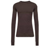 T-shirt a maniche lunghe in cotone grider in marrone Rick Owens x Moncler - unisex<BR/> 