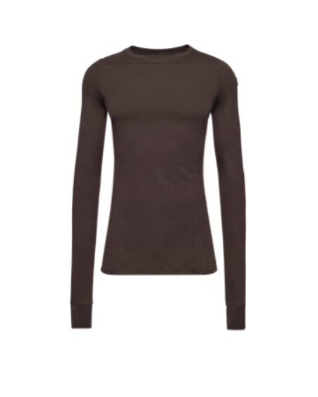 T-shirt a maniche lunghe in cotone grider in marrone Rick Owens x Moncler - unisex<BR/> 