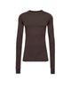 Rick Owens x Moncler brown grider cotton long-sleeved t-shirt - unisex