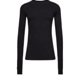 Top a maniche lunghe in cotone grider in nero Rick Owens x Moncler - unisex 