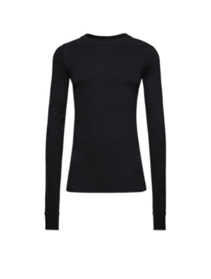 Top a maniche lunghe in cotone grider in nero Rick Owens x Moncler - unisex 