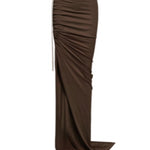 Gonna maxi regolabile in marrone Rick Owens x Moncler - donna<BR/> 