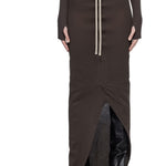 Gonna maxi regolabile in marrone Rick Owens x Moncler - donna<BR/> 