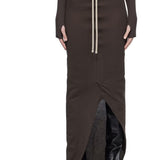 Gonna maxi regolabile in marrone Rick Owens x Moncler - donna<BR/> 