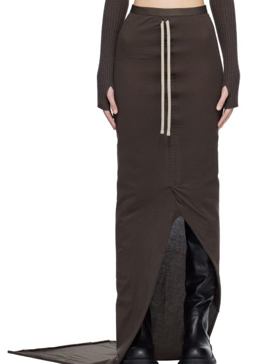 Gonna maxi regolabile in marrone Rick Owens x Moncler - donna<BR/> 
