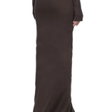 Gonna maxi regolabile in marrone Rick Owens x Moncler - donna<BR/> 