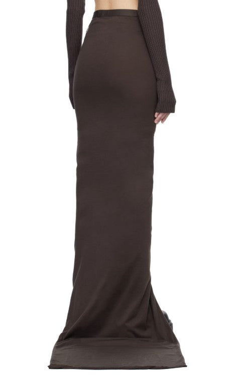 Gonna maxi regolabile in marrone Rick Owens x Moncler - donna<BR/> 