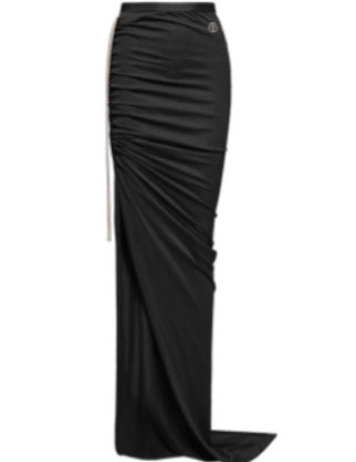 Gonna maxi regolabile in nero Rick Owens x Moncler - donna<BR/> 