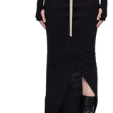 Gonna maxi regolabile in nero Rick Owens x Moncler - donna<BR/> 